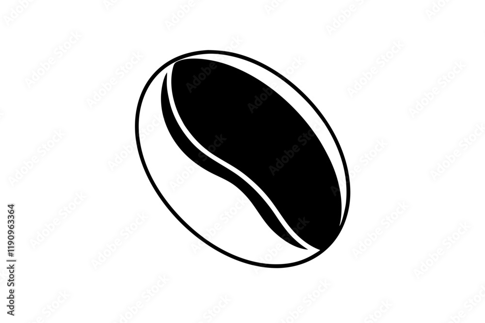 Realistic Coffee Bean Icon Vector with Texture Realistic Coffee Bean Icon Vector with Texture