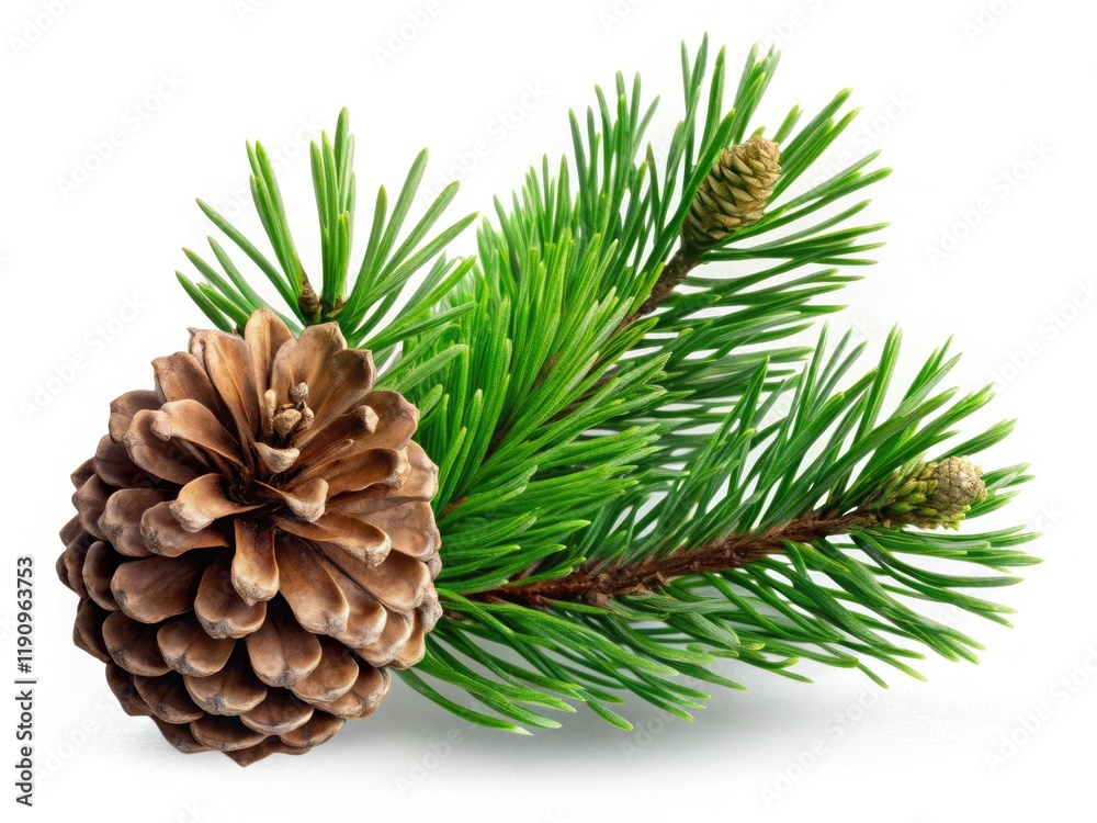 High-resolution PNG of a single pine needle and cone; ample copy space ideal for design projects. High-resolution PNG of a single pine needle and cone; ample copy space ideal for design projects.