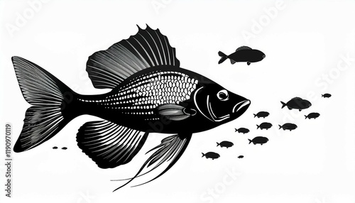 fish on a white background