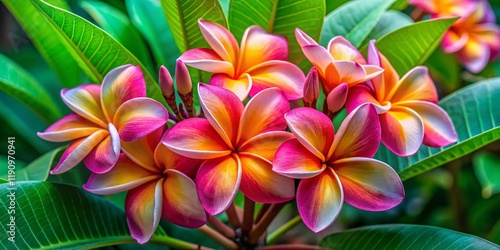 Plumeria Flowers in Soft Natural Light: Rule of Thirds Composition