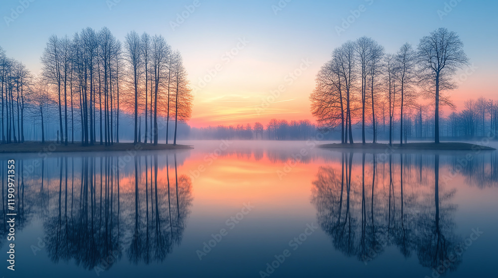 Fototapeta premium winter, sunrise, sunset, twilight, sky, clouds, natural scenery