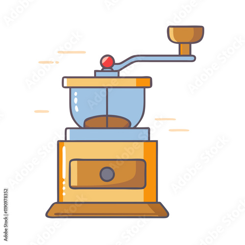 coffee grinder vector icon, coffee grinder vector illustration - simple illustration of coffee grinder, perfect for logos and iconscoffee grinder 