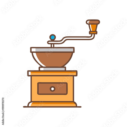 coffee grinder vector icon, coffee grinder vector illustration - simple illustration of coffee grinder, perfect for logos and iconscoffee grinder 