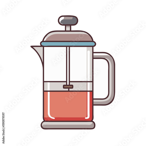french press vector icon, french press vector illustration - simple illustration of french press, perfect for logos and iconsfrench press 
