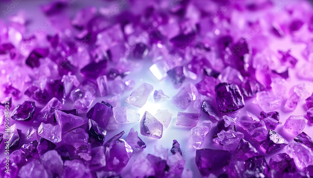 Amethyst Crystal Fragments A Luxurious Purple Gemstone Display Amethyst Crystal Fragments A Luxurious Purple Gemstone Display
