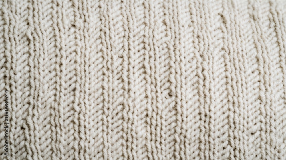 Soft and Modern Chevron Knitted Wool Texture in Ivory Soft and Modern Chevron Knitted Wool Texture in Ivory