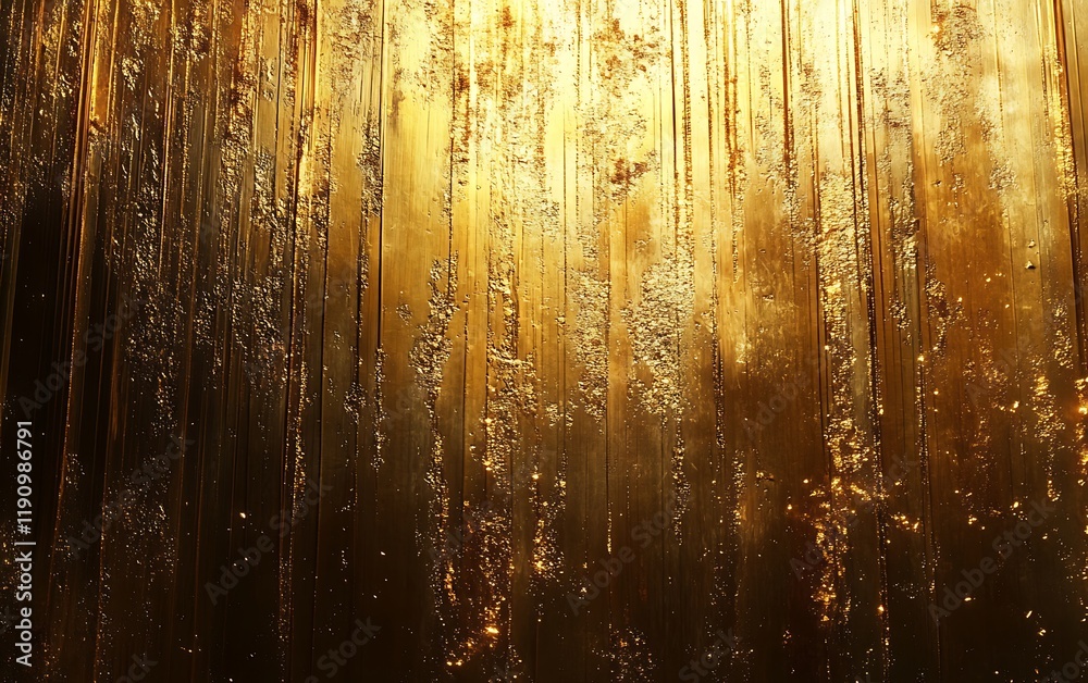 Fototapeta premium Golden abstract background with vertical lines and light