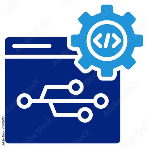 Version Control Icon Element For Design