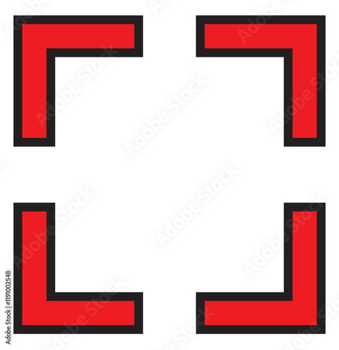 Full screen icon set. Expand vector icon.