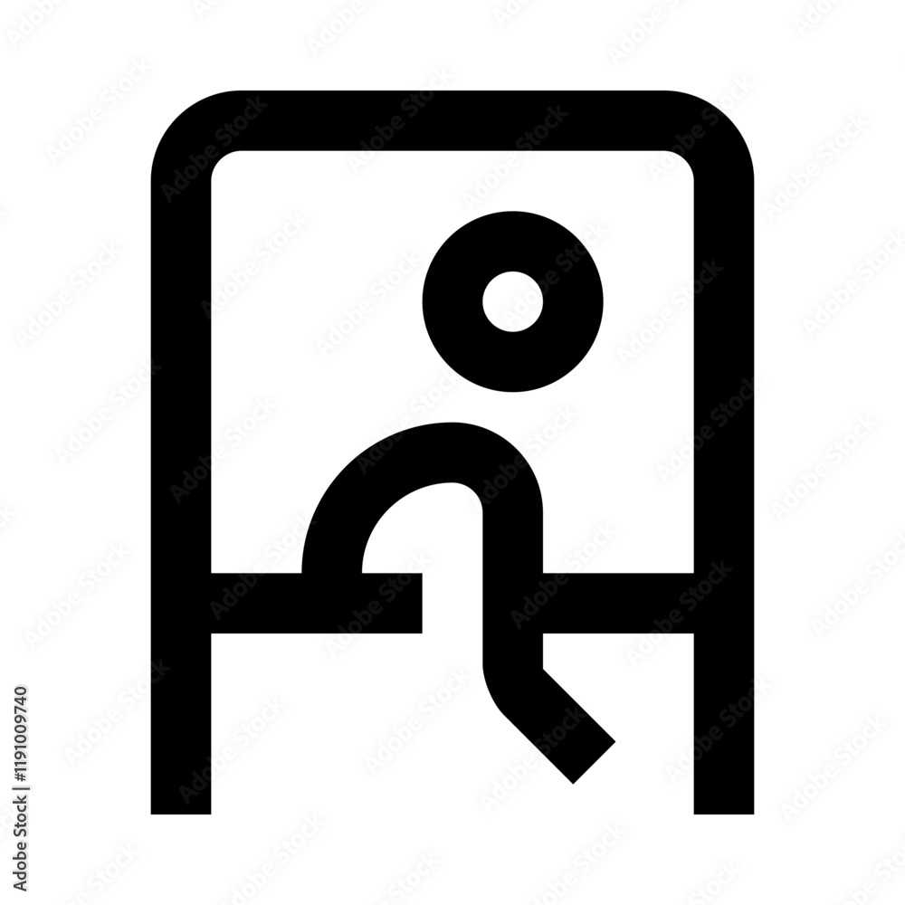 Minimalist Sleep Position Line Icon Minimalist Sleep Position Line Icon