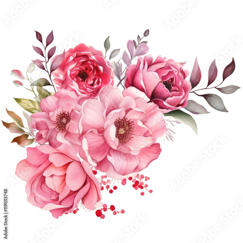 Beautiful Flower Clipart Vector Illustration - Floral Design for Graphics