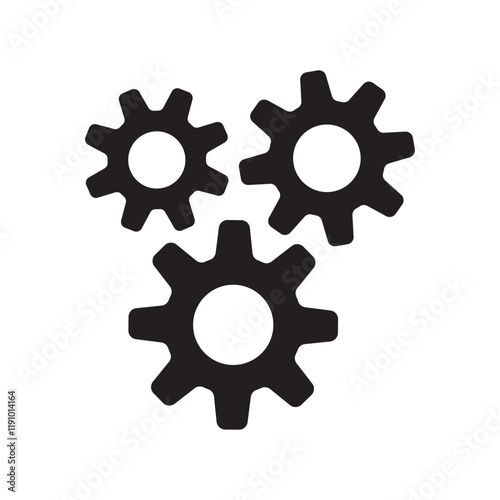 Silhouette 3 simplified gear icon