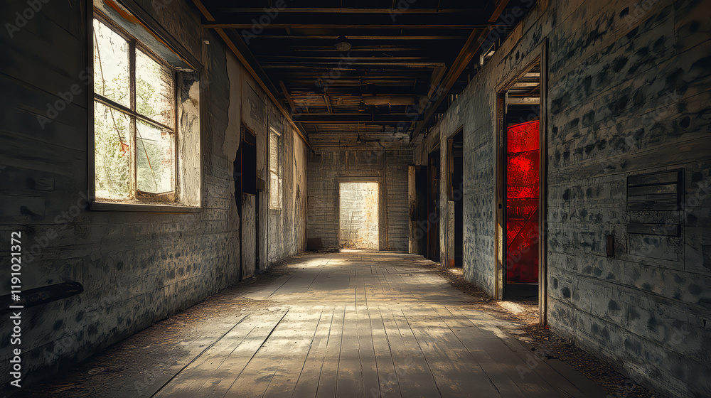 custom made wallpaper toronto digitalAbandoned industrial interior of an old building