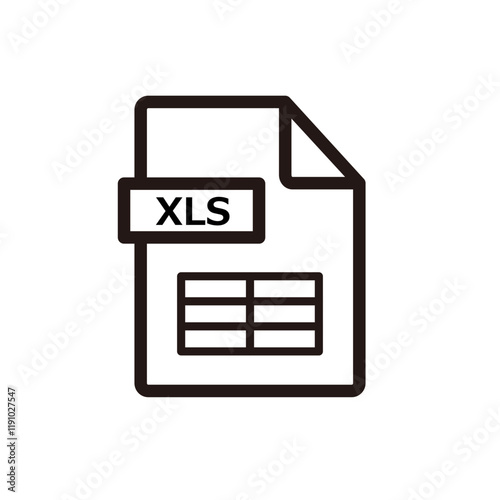 XLS形式のファイルのアイコン