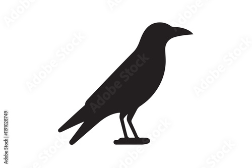 Crow vector silhouette artwork 