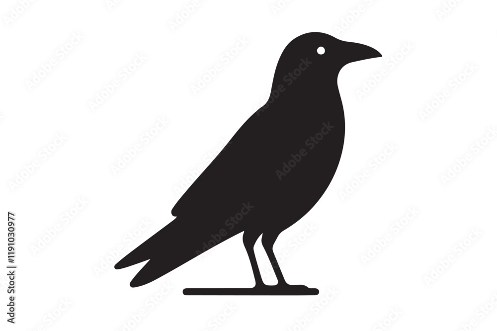Fototapeta premium Crow vector silhouette artwork 