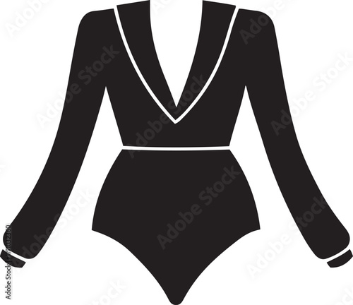 Bodysuit Silhouette Vector Illustration