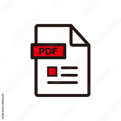 PDF形式のファイルのアイコン