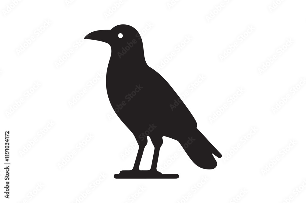 Fototapeta premium Crow vector silhouette artwork 