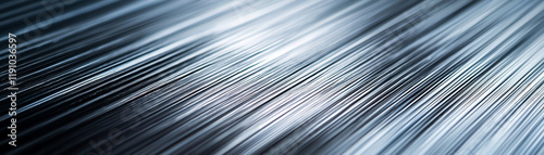 Abstract motion blur of silver light streaks creating dynamic visual effect. photo