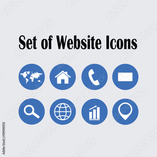 Set of Website Icons Illustration vector based drawing Vol 01