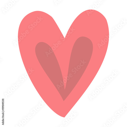 Abstract heart, colored, children's, cartoon,