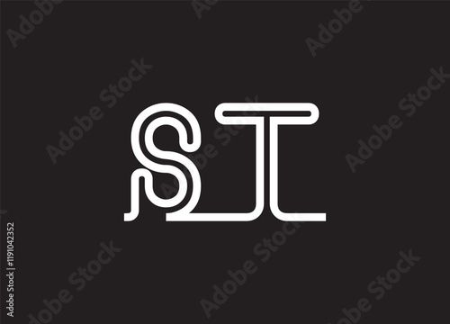 SI letter logo modern design
