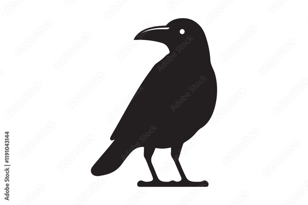 Fototapeta premium Crow vector silhouette artwork 