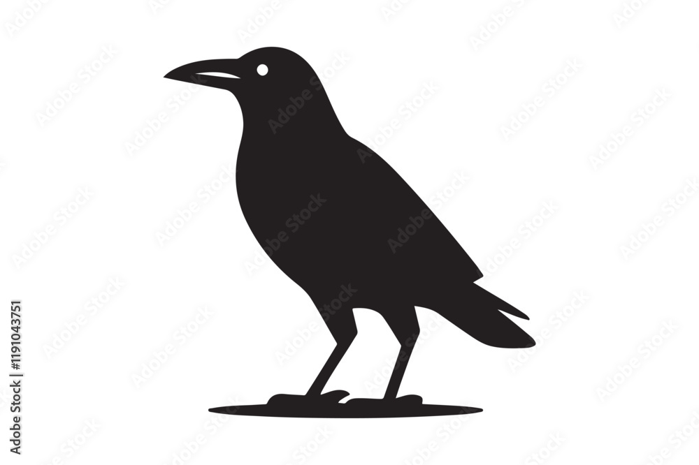 Fototapeta premium Crow vector silhouette artwork 