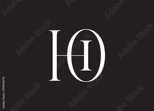 HO letter logo modern design
