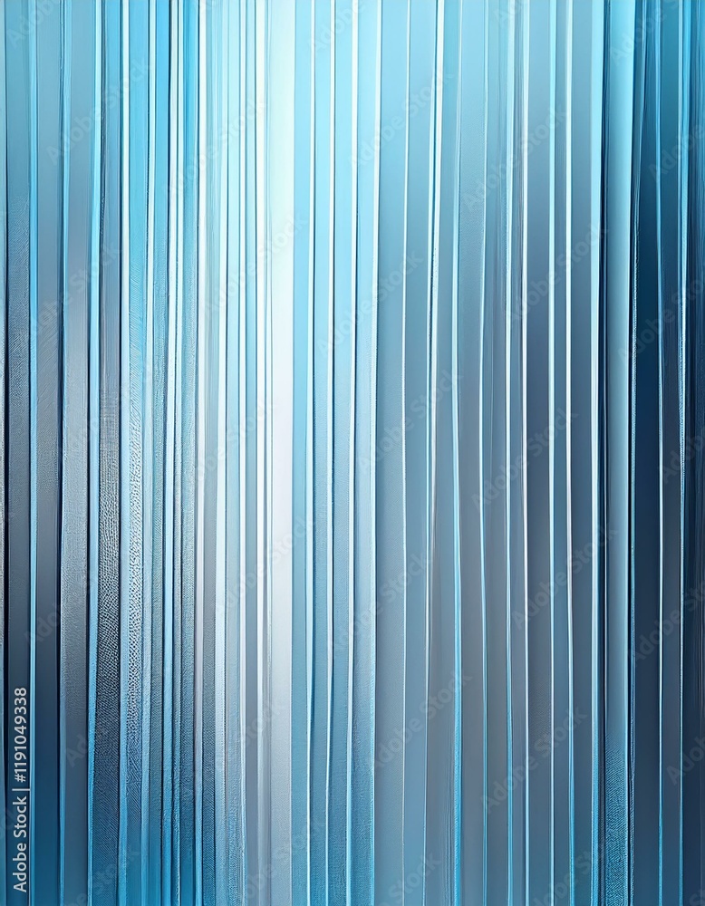 Fototapeta premium 冷たい氷のようなブルーグレーの背景に縦ストライプ模様が散りばめられ、シンプルでクールな印象のデザイン 