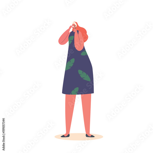 Woman Using Facial Roller To Massage Face, Promoting Blood Flow And Reducing Puffiness. Concept For Self-care