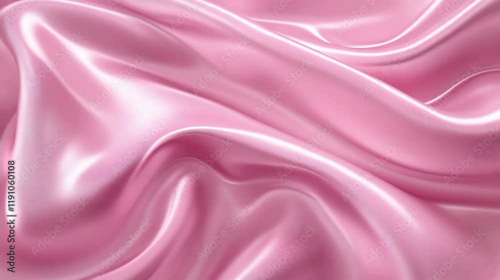 Obraz premium Draped Pink Silk Fabric Soft Elegant Texture