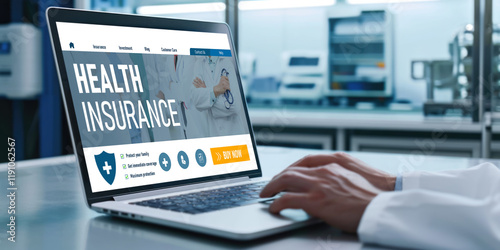 Health insurance web site brisk registration system for easy form filling photo