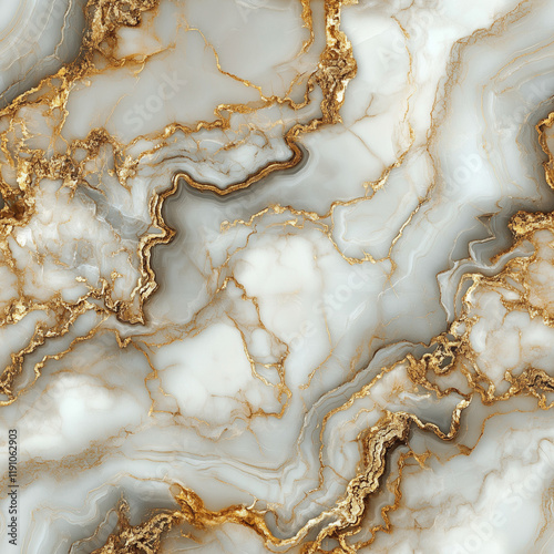 Gold white marbel effect seamless texture