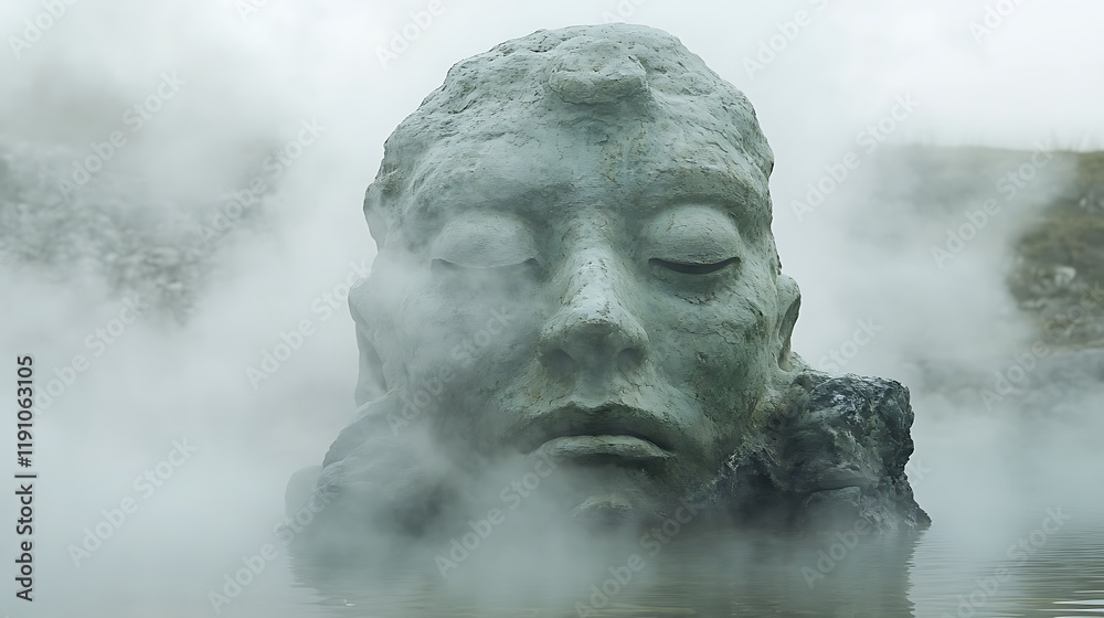 Water golem forming from the mists of a sacred hot spring Water golem forming from the mists of a sacred hot spring