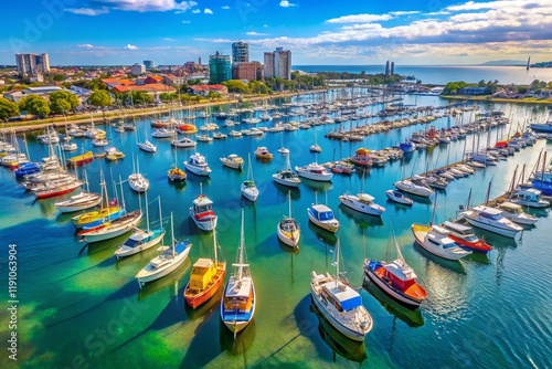 St Kilda Marina Melbourne Australia Aerial Boats Harbor Yachts Drone Photography photo