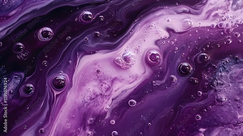 Abstract Purple and White Swirling Background with Bubbles Abstract Purple and White Swirling Background with Bubbles