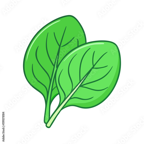 spinach leaves vector icon, spinach leaves vector illustration - simple illustration of spinach leaves, perfect for logos and iconsspinach leaves 