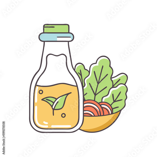 vegan salad dressing bottle vector icon, vegan salad dressing bottle vector illustration - simple illustration of vegan salad dressing bottle, perfect for logos and icons vegan salad dressing bottle