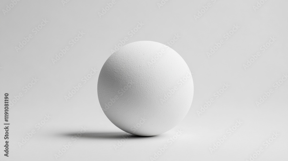 Minimalistic White Sphere on Light Gray Background for Creative Use Minimalistic White Sphere on Light Gray Background for Creative Use