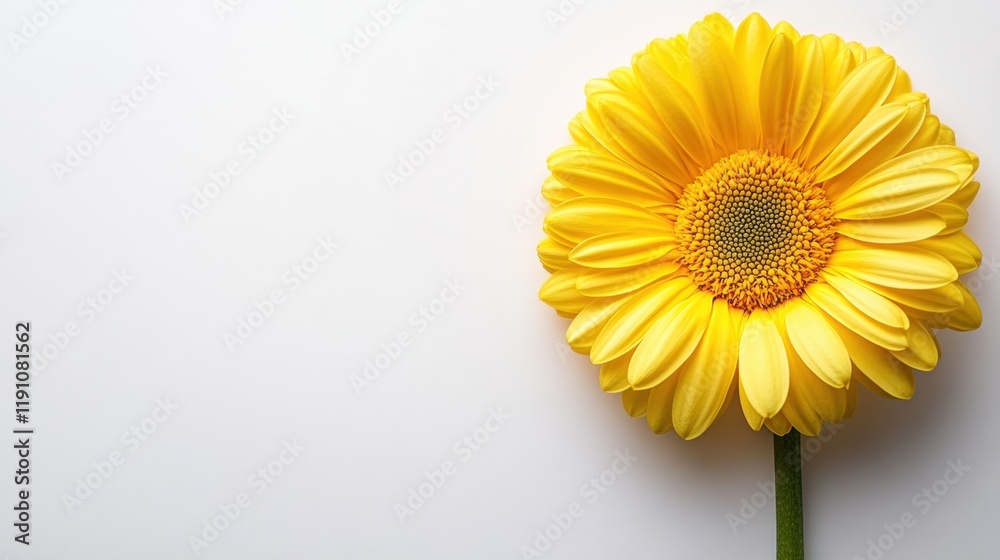 Obraz premium Bright Yellow Flower on Soft Background with Natural Light Effect