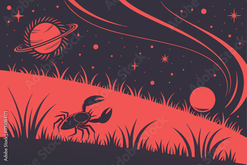 Dark background, glowing red particles, shimmering dust, cosmic nebula, abstract galaxy, deep space, ethereal illumination, crimson explosion, mystical energy, sparkling stardust, celestial horizon, i