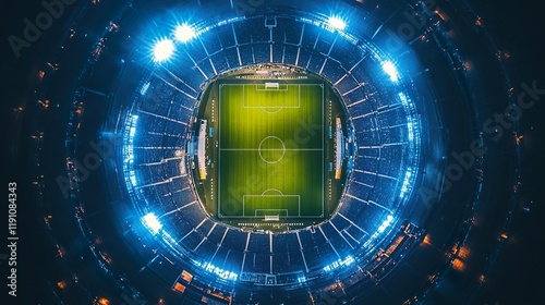 Aerieal images of a football fields