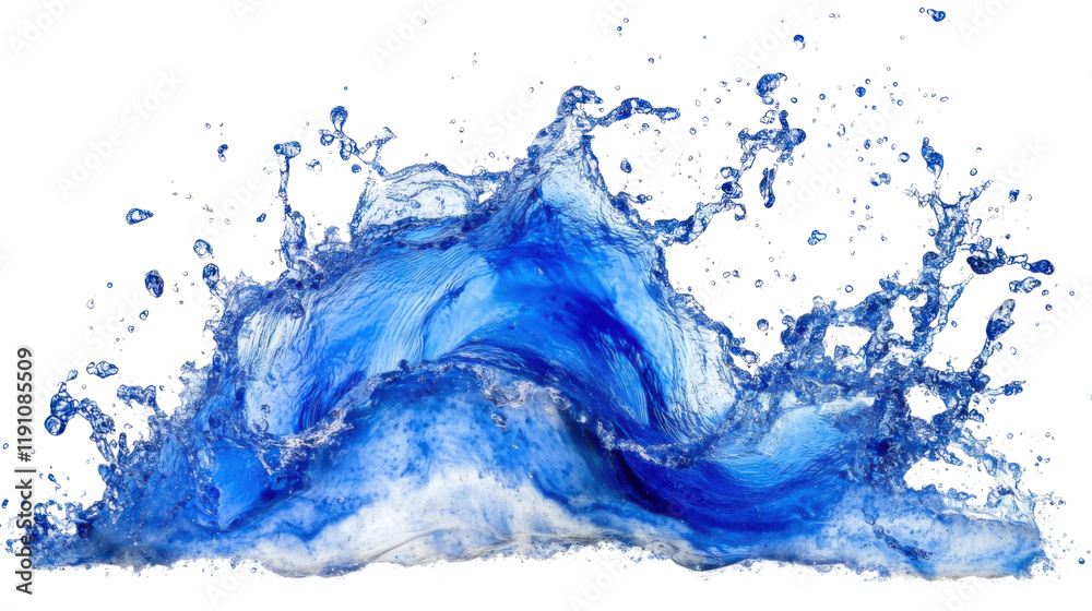 Obraz premium Splash of sea wave transparent background