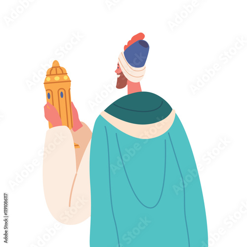 Biblical Magi Balthazar Also Known As The Wise Man And Generous King From The East Who Followed A Star To Bethlehem