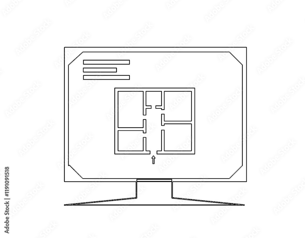 2d floor plan Blueprint 3D illustration Sketch 2d floor plan Blueprint 3D illustration Sketch
