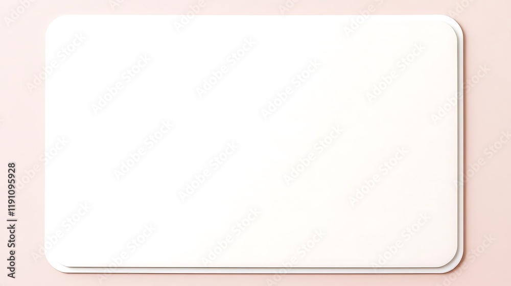 Blank White Rectangular Sign on Pink Background Blank White Rectangular Sign on Pink Background