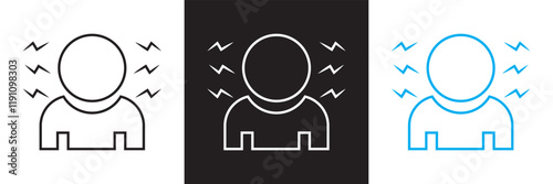 social pressure line icon. isolated on white and black background. vector illustration. EPS 10