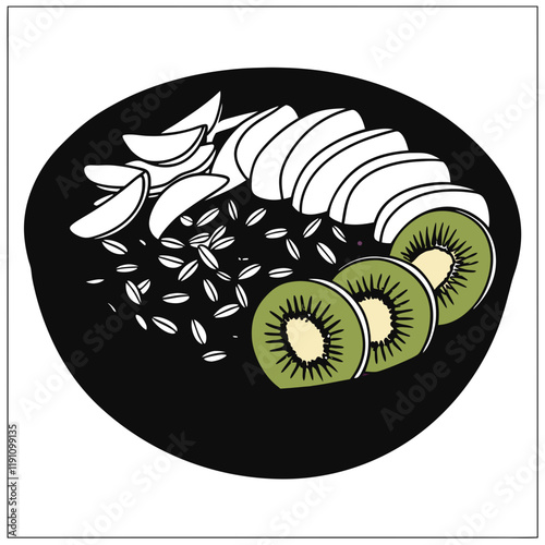 illustration of an background with leaves